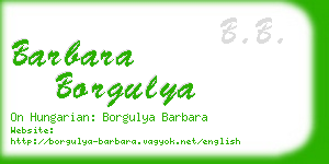 barbara borgulya business card